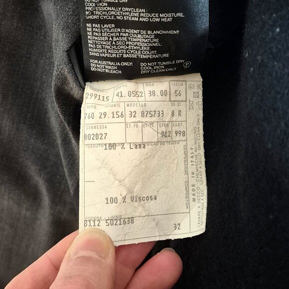 Prada Men’s Blazer — Grey 100% Virgin Wool, Made in Italy, Taglia 56 - Picture 12 of 16